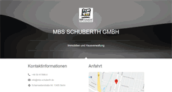 Desktop Screenshot of mbs-schuberth.de