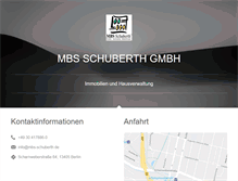 Tablet Screenshot of mbs-schuberth.de